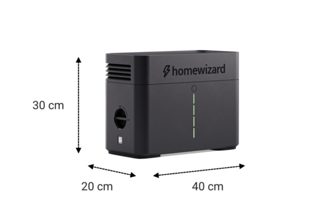 HomeWizard Thuisbatterij Review - afmetingen