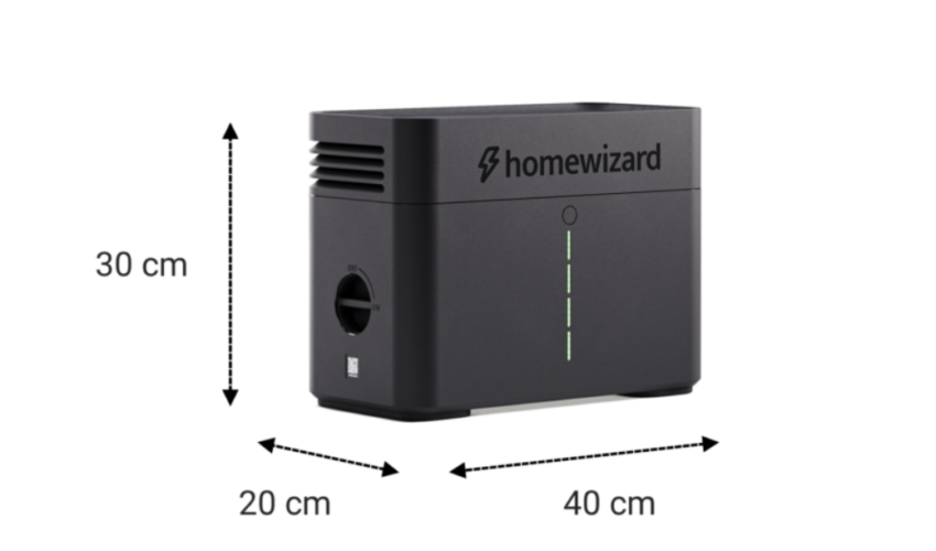 HomeWizard Thuisbatterij Review - afmetingen