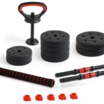 Action Halterset met stang, gewichten en kettlebel 18 kg