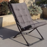 Loungestoel met kussen - grijs | Action | Review | De Beste Kopen