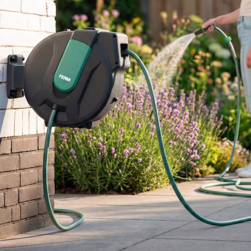 FERM automatische tuinslanghaspel Action review De Beste Kopen