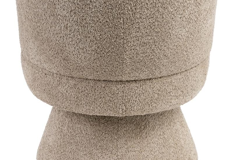 Draaifauteuil bouclé taupe Action review De Beste Kopen