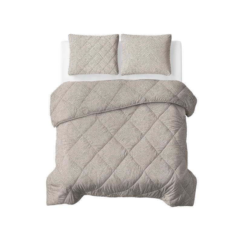 Lazy all-in-one dekbed stripes taupe Action Review De Beste Kopen