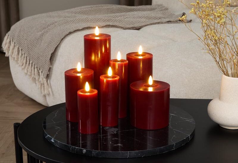 Luxe set ledkaarsen 7-delig rood Action Review De Beste Kopen