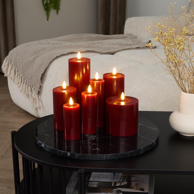 Luxe set ledkaarsen 7-delig rood Action Review De Beste Kopen