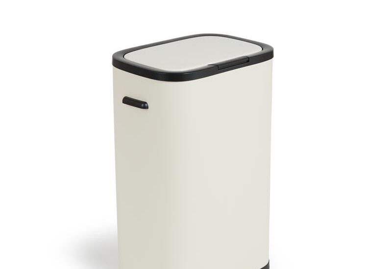 Prullenbak 60L crème-wit Action review De Beste Kopen