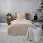 Teddy ribbed dekbedovertrek taupe 140 x 200 cm Action review De Beste Kopen