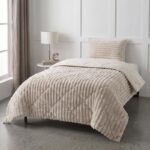 Lazy all-in-one dekbed ribstof - off white Action review De Beste Kopen