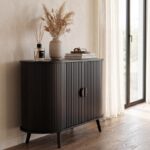 Ovaal dressoir met latjes - zwart Action review De Beste Kopen