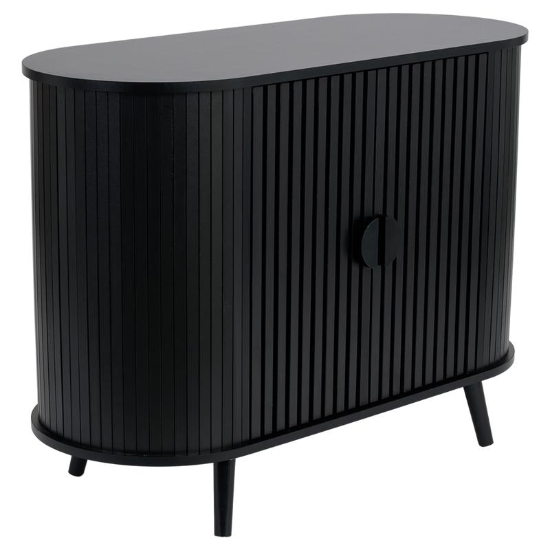 Ovaal dressoir met latjes - zwart detail Action review De Beste Kopen
