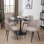 Stoelen bouclé - 2 stuks - Soft Taupe Action review De Beste Kopen
