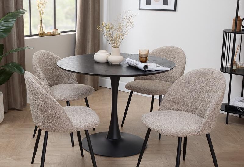 Stoelen bouclé - 2 stuks - Soft Taupe Action review De Beste Kopen