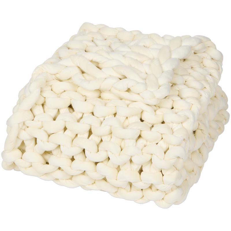 Grofgebreide verzwaringsdeken 5 kg crème Action review De Beste Kopen