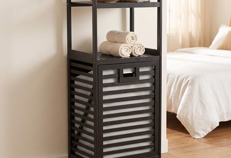 Luxe bamboe wasmand - zwart Action review De Beste Kopen