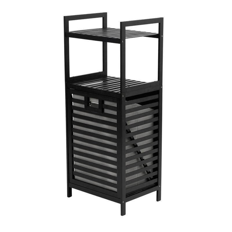 Luxe bamboe wasmand - zwart detail Action review De Beste Kopen