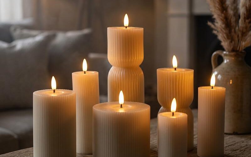 Ribbel ledkaarsen set van 7 crème Action review De Beste Kopen