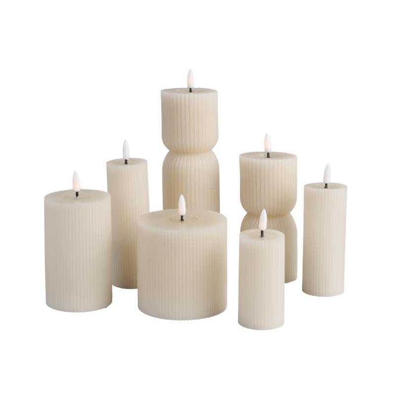 Ribbel ledkaarsen set van 7 crème Action review De Beste Kopen